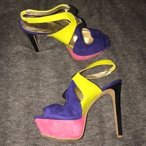 Color Block Neon Heel